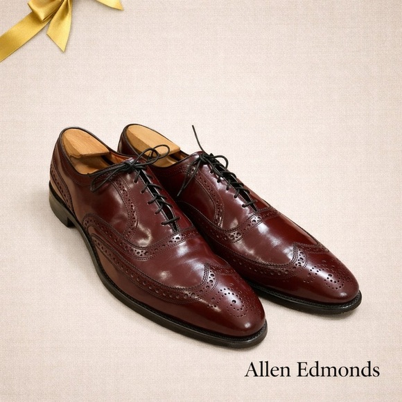 Allen Edmonds McAllister Cognac Wingtip Oxfords 15AA